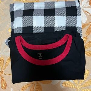 Holiday Time Black and Red Pajamas